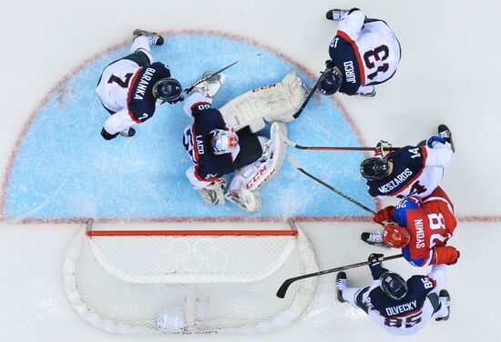 2014 Winter Olympics. Ice hockey. Men. Russia vs. Slovakia