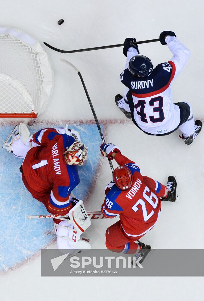 2014 Winter Olympics. Ice hockey. Men. Russia vs. Slovakia