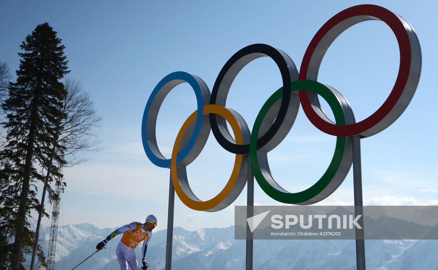 2014 Winter Olympics. Cross-country skiing. Men. Relay