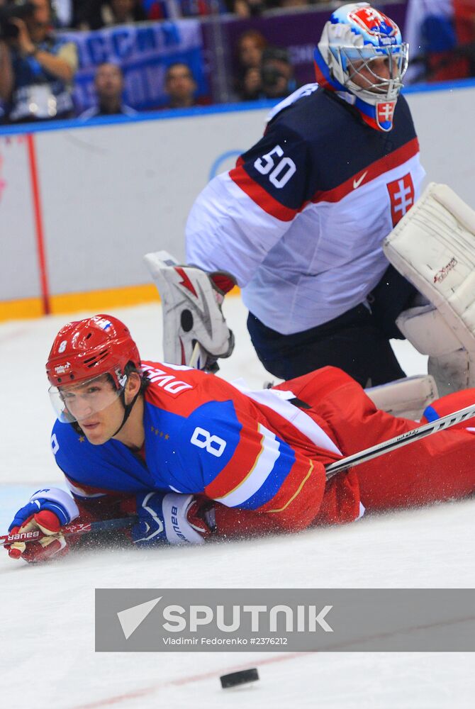 2014 Winter Olympics. Ice hockey. Men. Russia vs. Slovakia