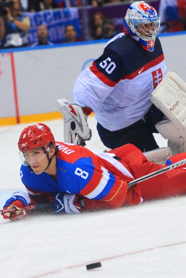 2014 Winter Olympics. Ice hockey. Men. Russia vs. Slovakia