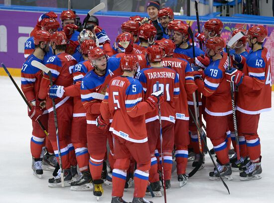 2014 Winter Olympics. Ice hockey. Men. Russia vs. USA