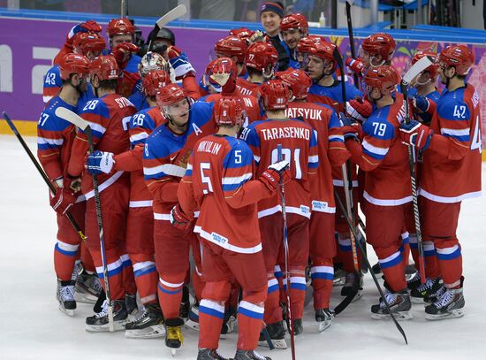 2014 Winter Olympics. Ice hockey. Men. Russia vs. USA