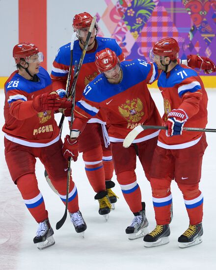 2014 Winter Olympics. Ice hockey. Men. Russia vs. Slovakia