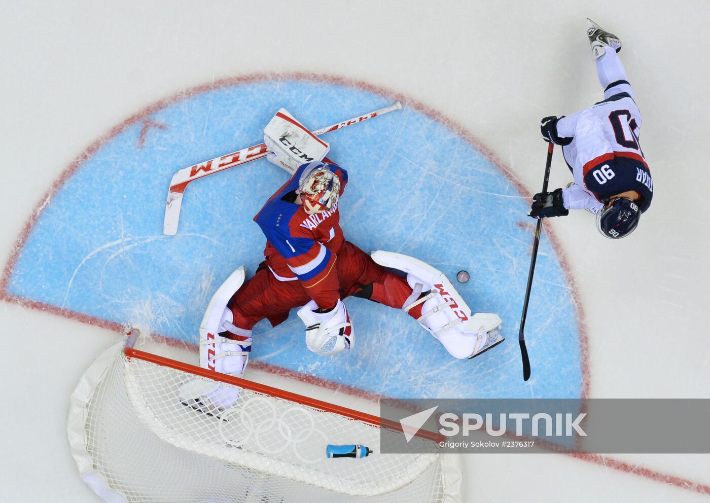 2014 Winter Olympics. Ice hockey. Men. Russia vs. Slovakia