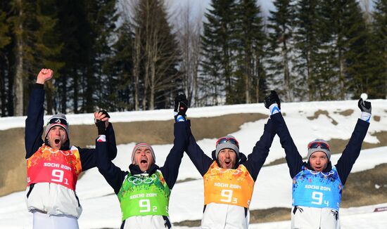 2014 Winter Olympics. Cross-country skiing. Men. Relay