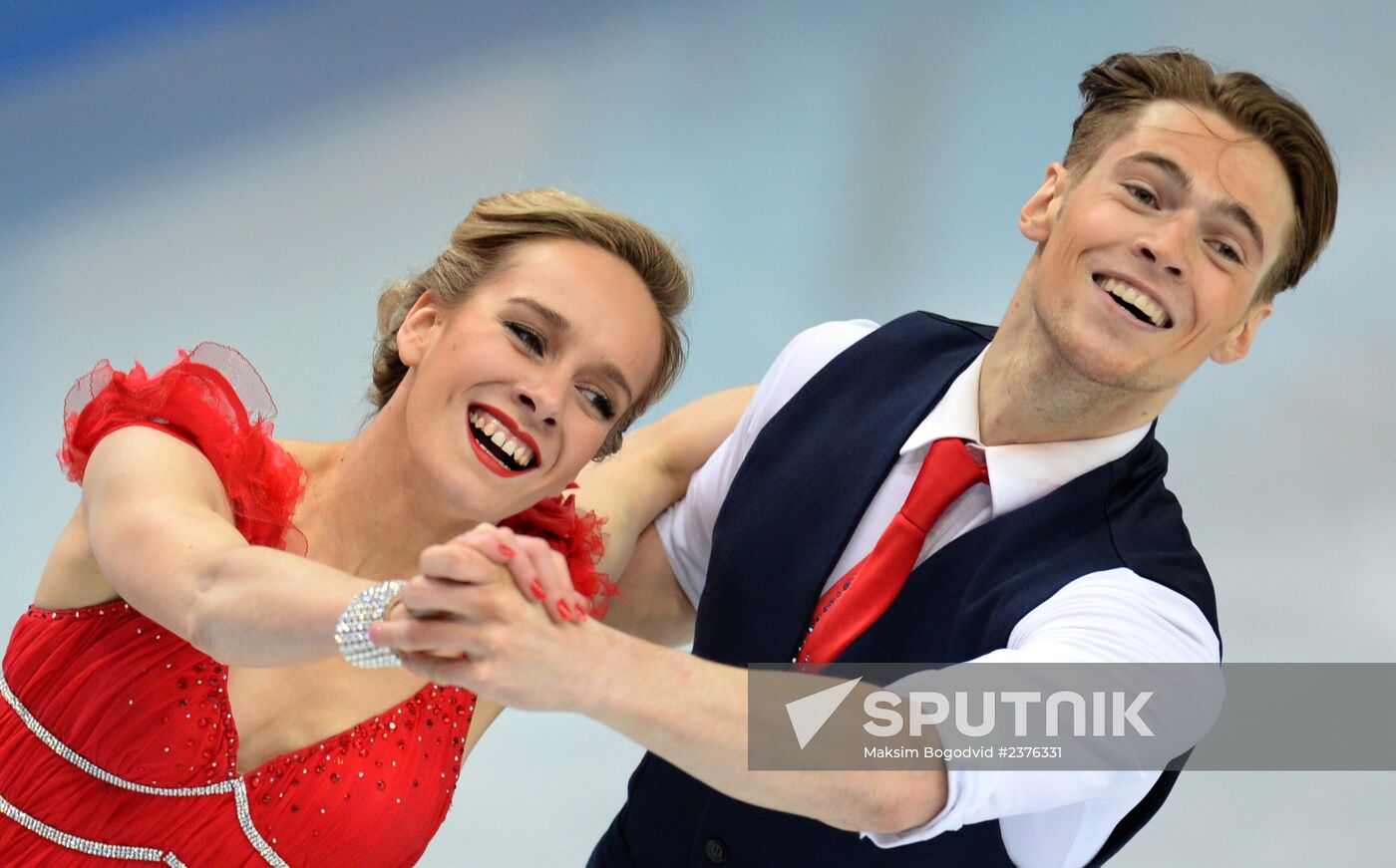 2014 Winter Olympics. Figure skating. Ice dance. Short program