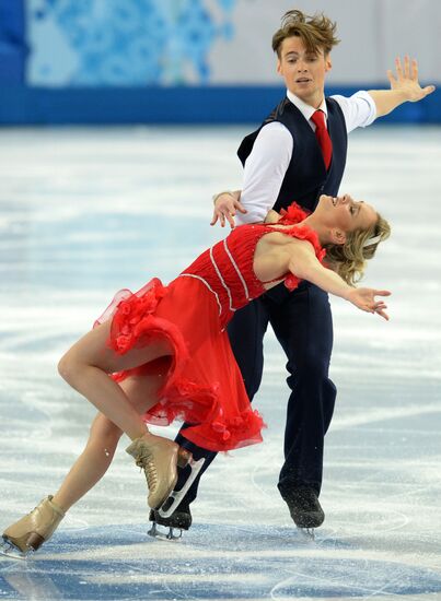 2014 Winter Olympics. Figure skating. Ice dance. Short program