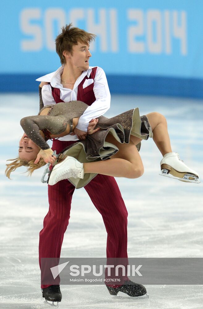 2014 Winter Olympics. Figure skating. Ice dance. Short program