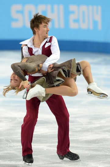 2014 Winter Olympics. Figure skating. Ice dance. Short program