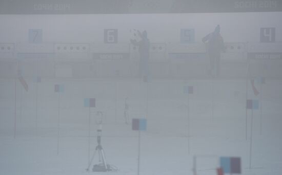 2014 Winter Olympics. Biathlon. Men. Mass start race