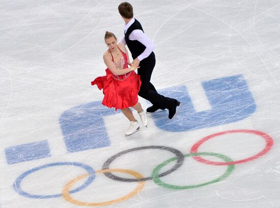 2014 Winter Olympics. Figure skating. Ice dance. Short program