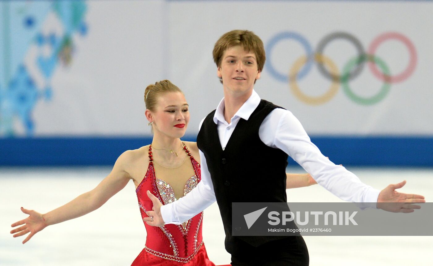 2014 Winter Olympics. Figure skating. Ice dance. Short program