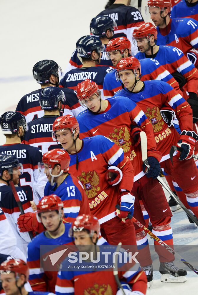 2014 Winter Olympics. Ice hockey. Men. Russia vs. Slovakia