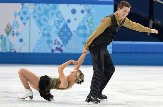 2014 Winter Olympics. Figure skating. Ice dance. Short program