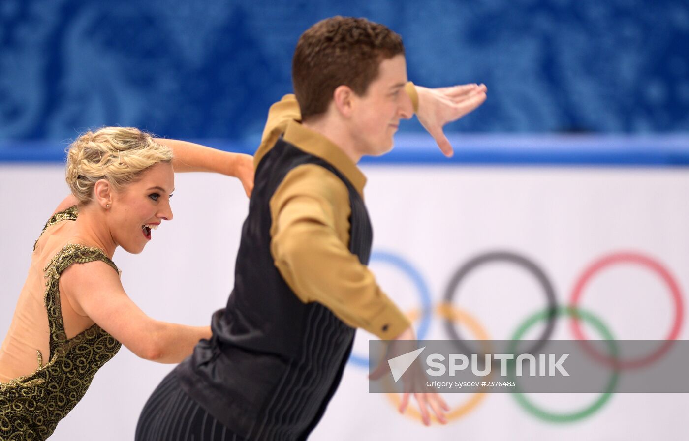 2014 Winter Olympics. Figure skating. Ice dance. Short program