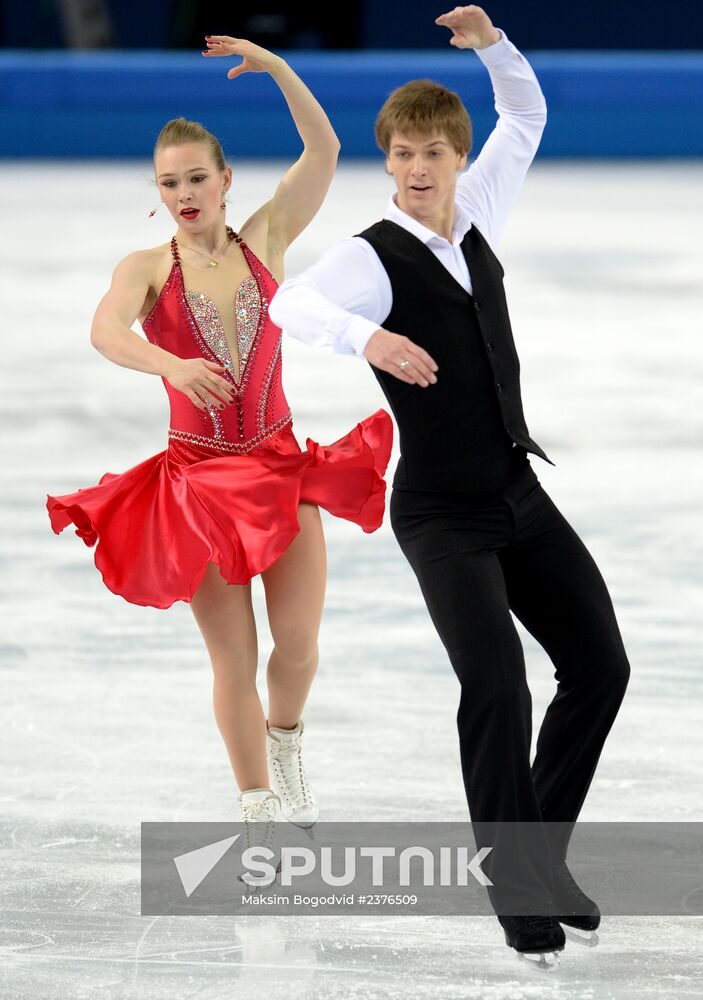 2014 Winter Olympics. Figure skating. Ice dance. Short program