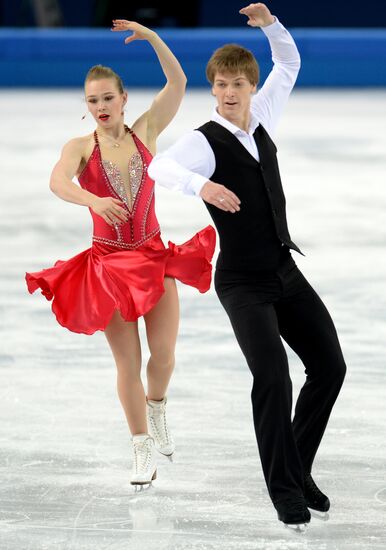 2014 Winter Olympics. Figure skating. Ice dance. Short program