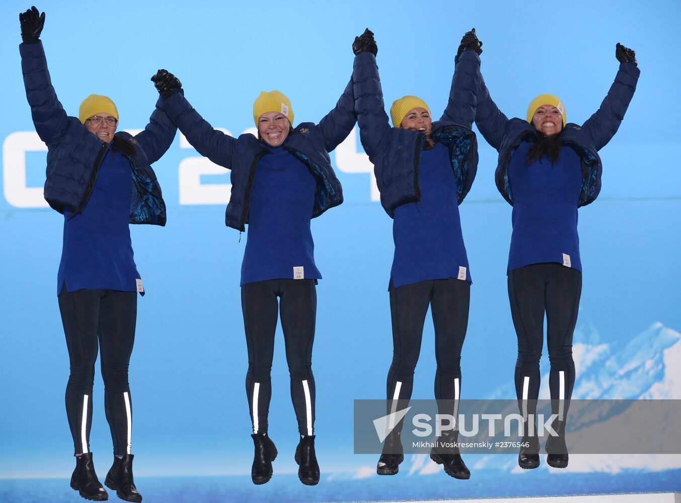 2014 Winter Olympics. Medal ceremony. Day Nine