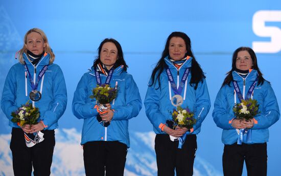 2014 Winter Olympics. Medal ceremony. Day Nine