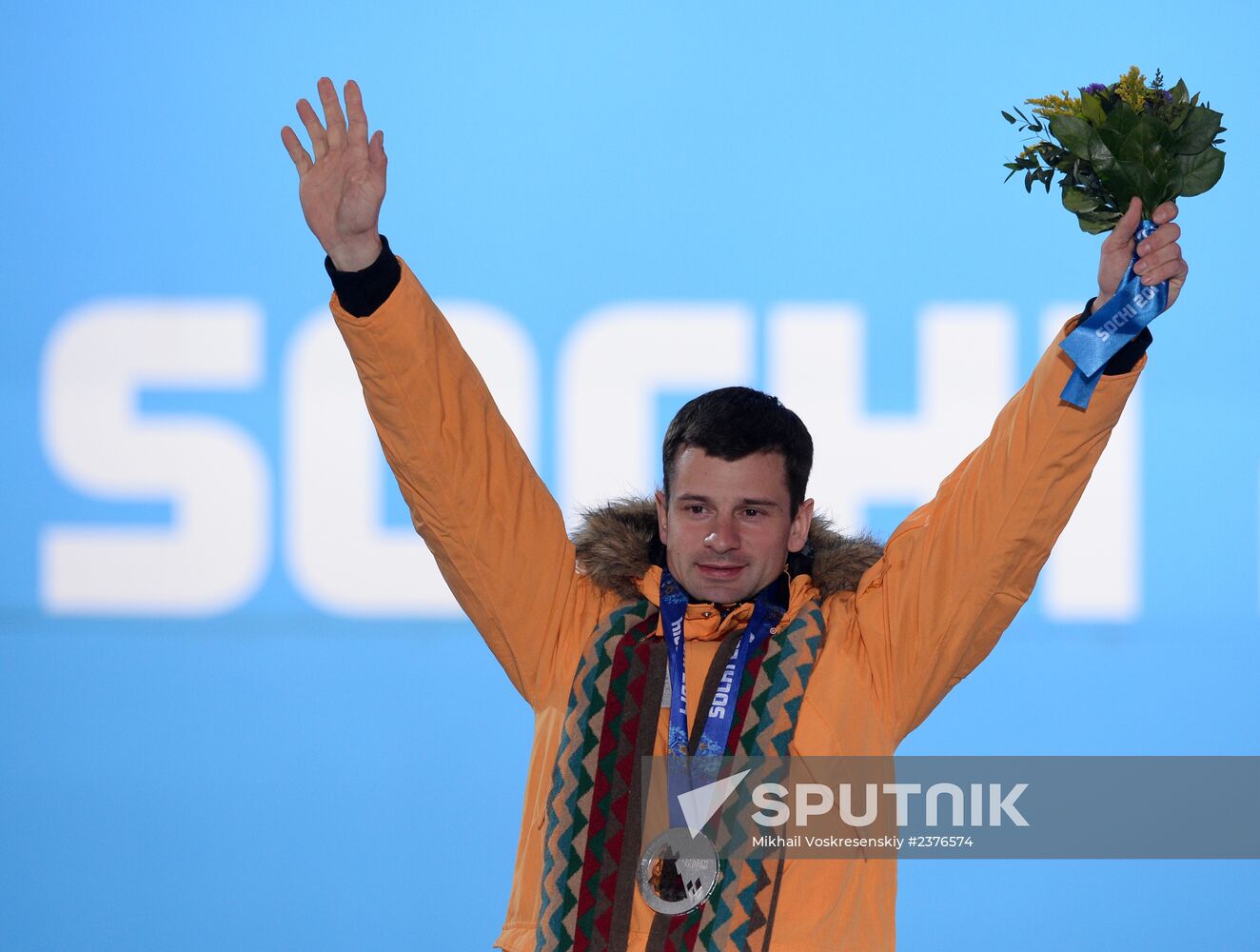 2014 Winter Olympics. Medal ceremony. Day Nine