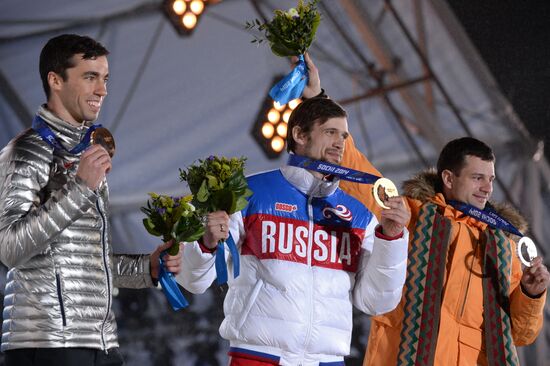 2014 Winter Olympics. Medal ceremony. Day Nine