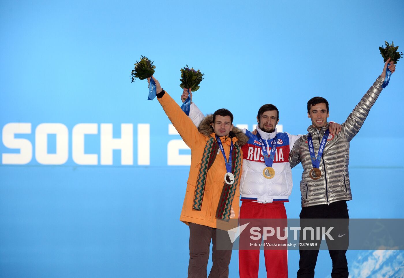 2014 Winter Olympics. Medal ceremony. Day Nine