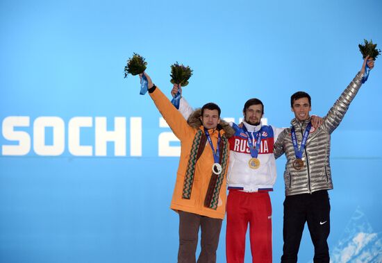 2014 Winter Olympics. Medal ceremony. Day Nine