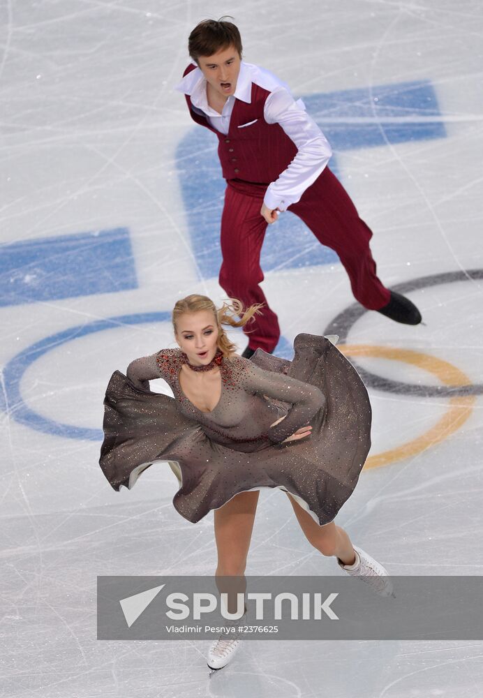 2014 Winter Olympics. Figure skating. Ice dance. Short program