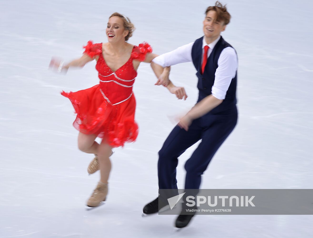 2014 Winter Olympics. Figure skating. Ice dance. Short program