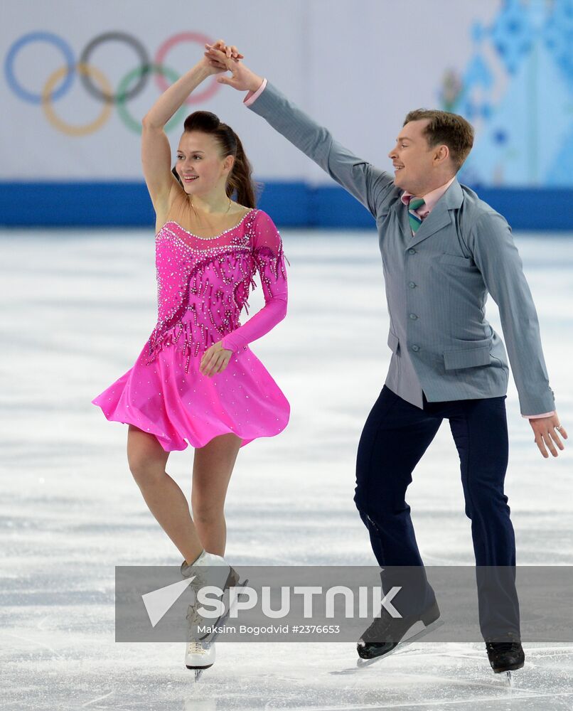 2014 Winter Olympics. Figure skating. Ice dance. Short program