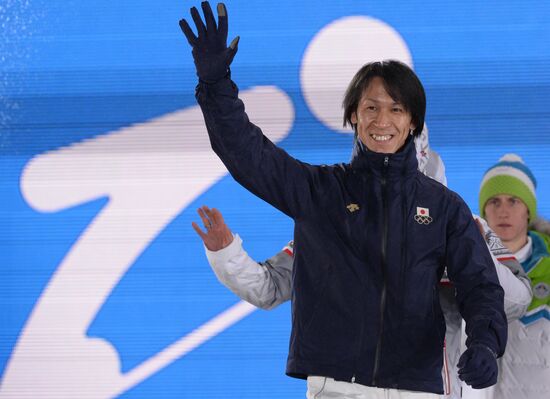 2014 Winter Olympics. Medal ceremony. Day Nine