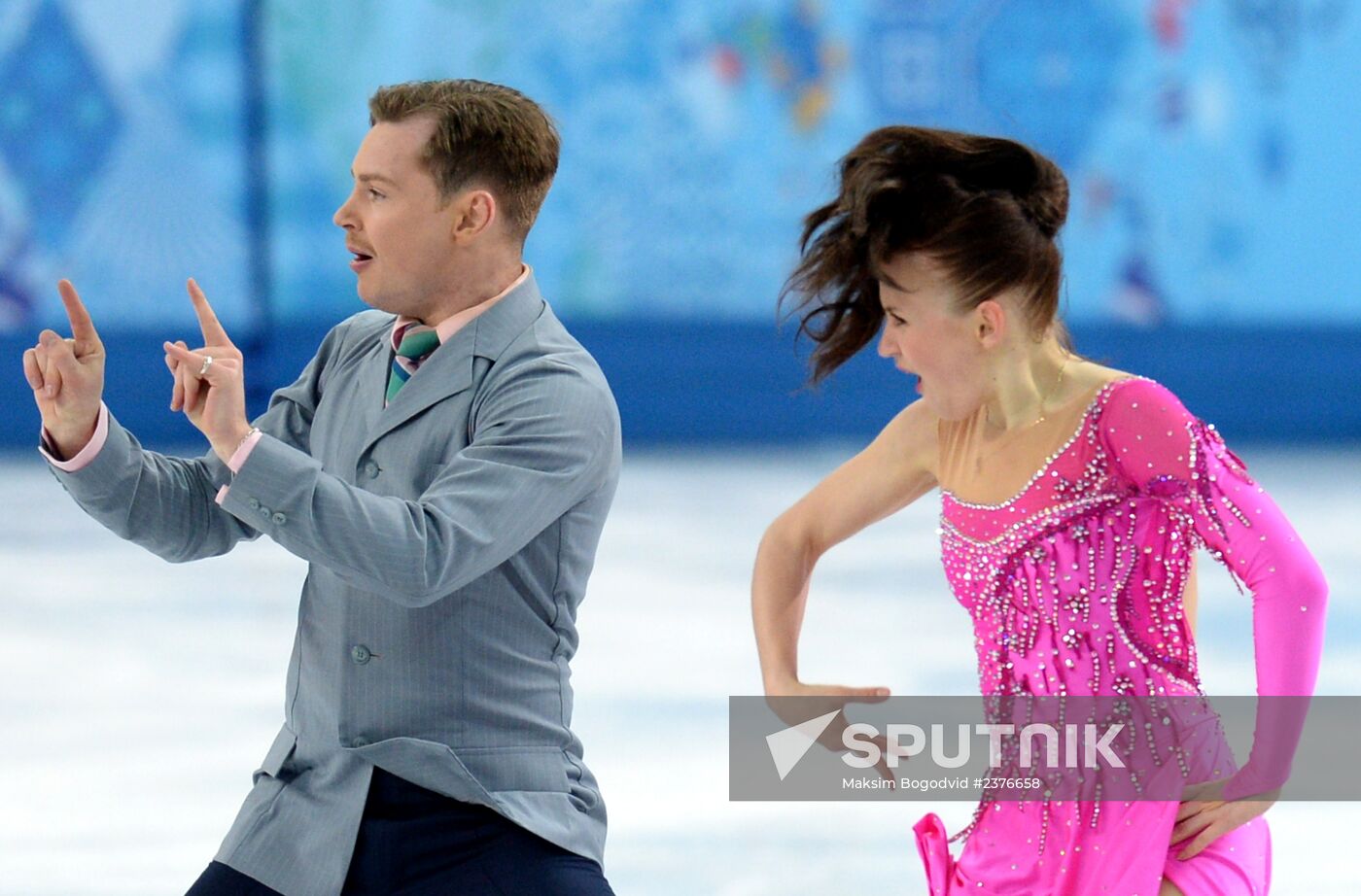 2014 Winter Olympics. Figure skating. Ice dance. Short program