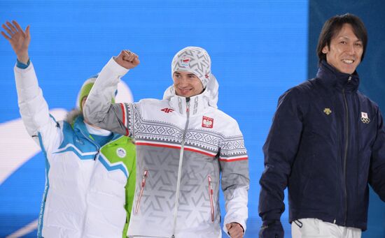 2014 Winter Olympics. Medal ceremony. Day Nine