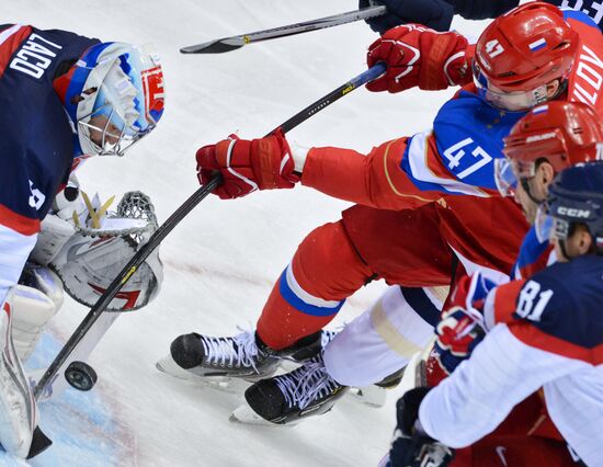 2014 Winter Olympics. Ice hockey. Men. Russia vs. Slovakia