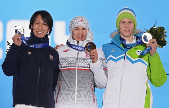 2014 Winter Olympics. Medal ceremony. Day Nine