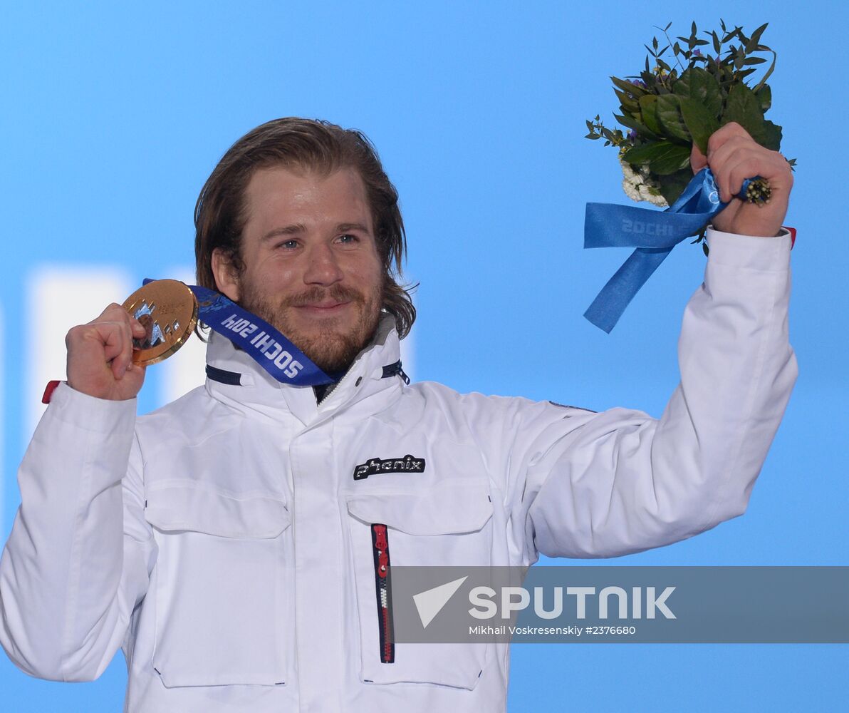 2014 Winter Olympics. Medal ceremony. Day Nine