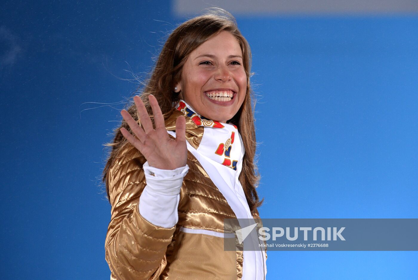 2014 Winter Olympics. Medal ceremony. Day Nine