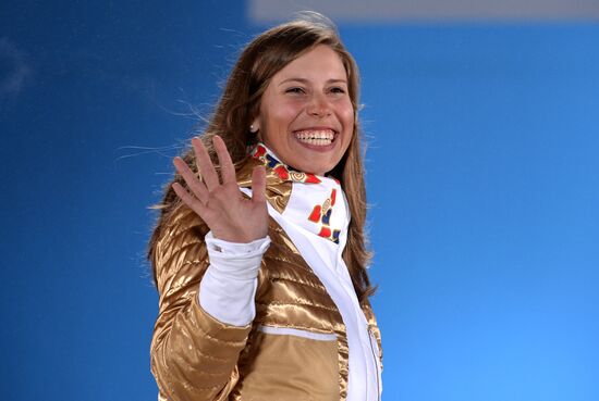 2014 Winter Olympics. Medal ceremony. Day Nine