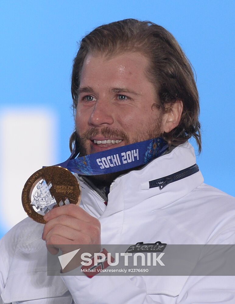 2014 Winter Olympics. Medal ceremony. Day Nine