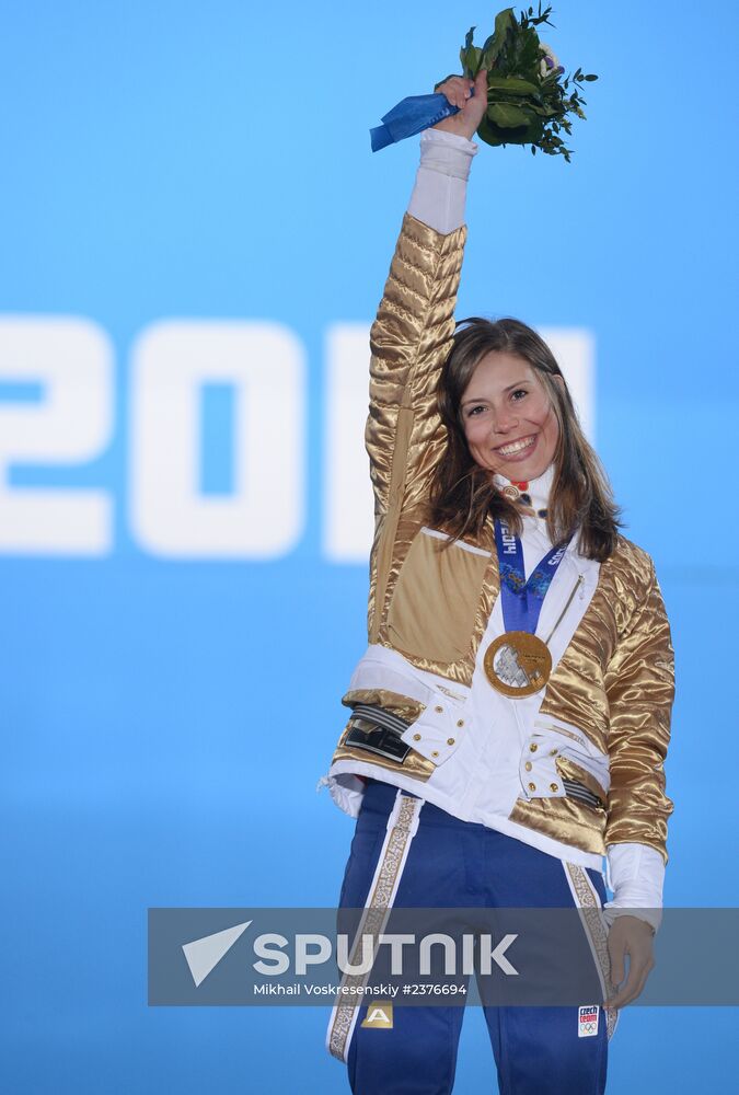 2014 Winter Olympics. Medal ceremony. Day Nine