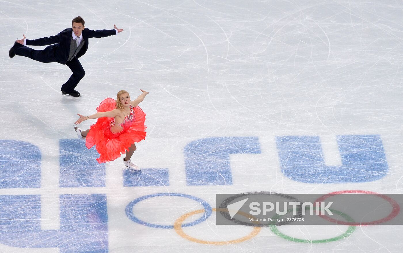 2014 Winter Olympics. Figure skating. Ice dance. Short program