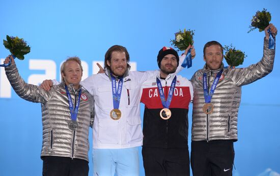 2014 Winter Olympics. Medal ceremony. Day Nine