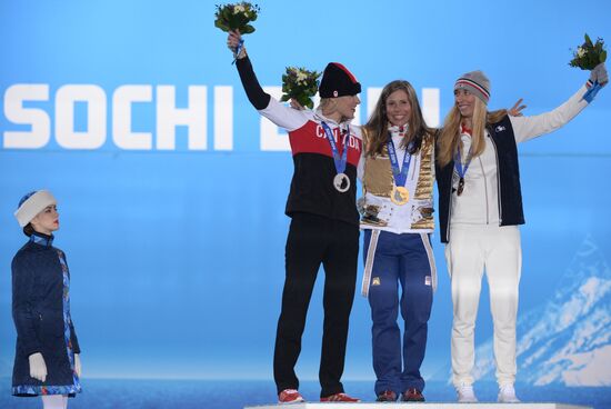 2014 Winter Olympics. Medal ceremony. Day Nine