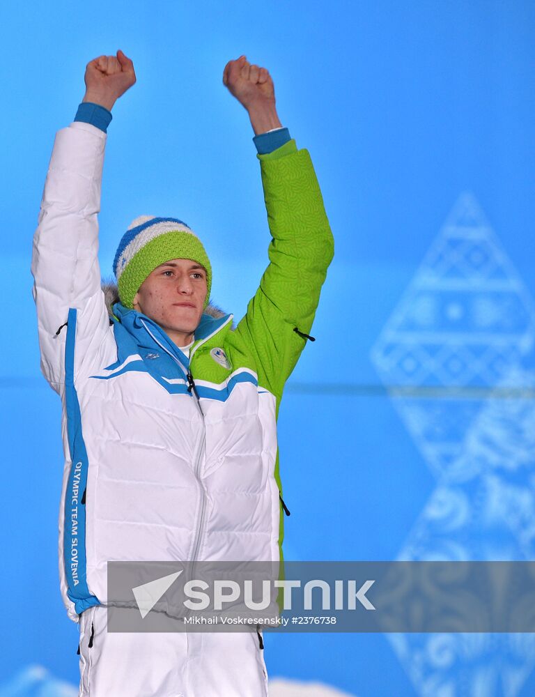 2014 Winter Olympics. Medal ceremony. Day Nine