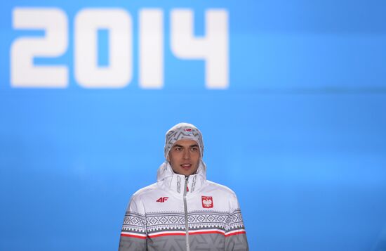 2014 Winter Olympics. Medal ceremony. Day Nine