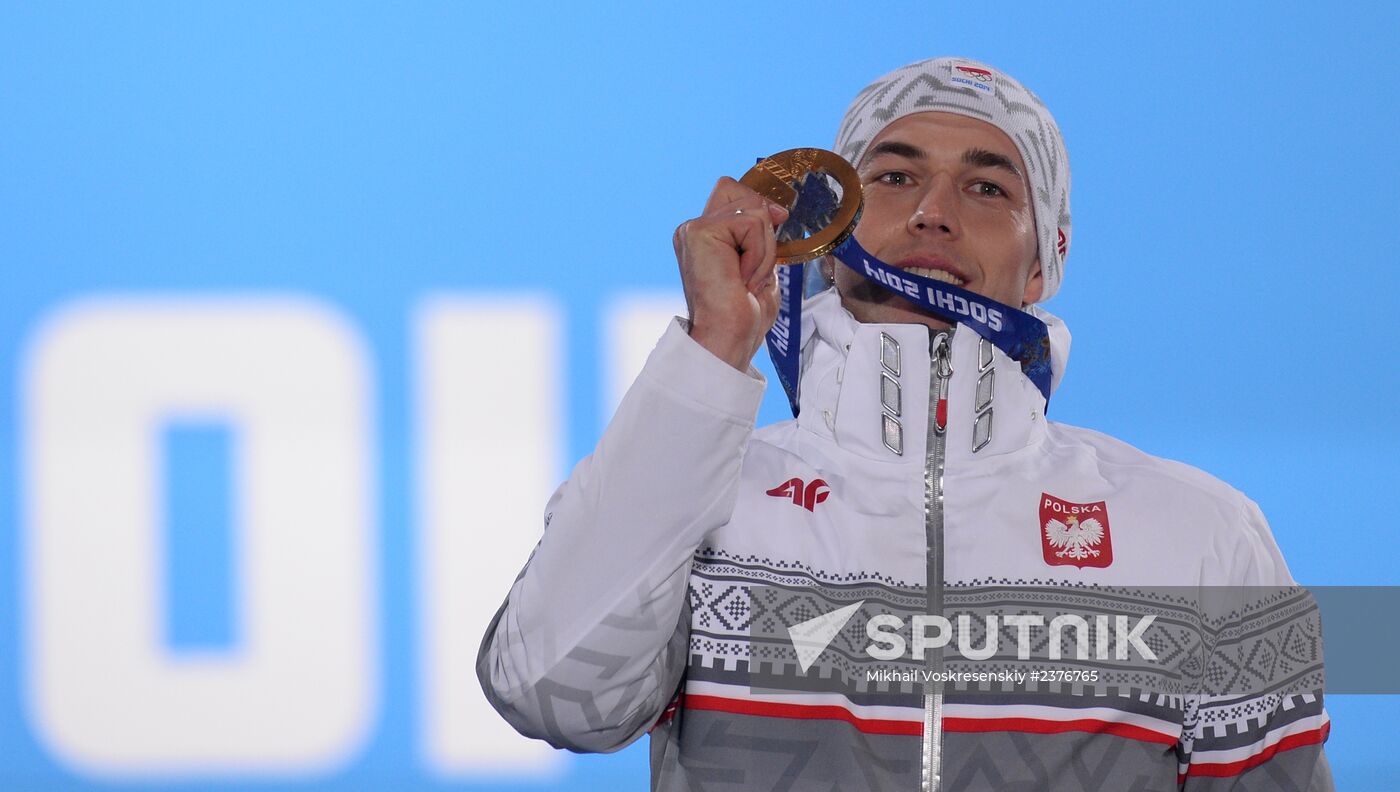 2014 Winter Olympics. Medal ceremony. Day Nine