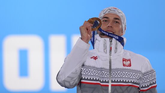 2014 Winter Olympics. Medal ceremony. Day Nine