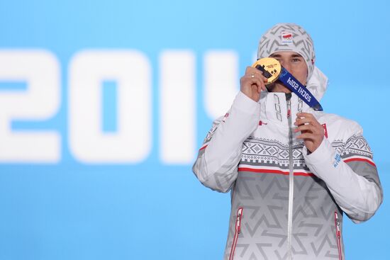 2014 Winter Olympics. Medal ceremony. Day Nine