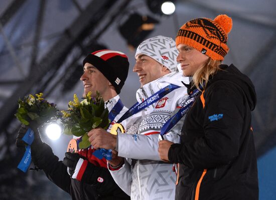 2014 Winter Olympics. Medal ceremony. Day Nine